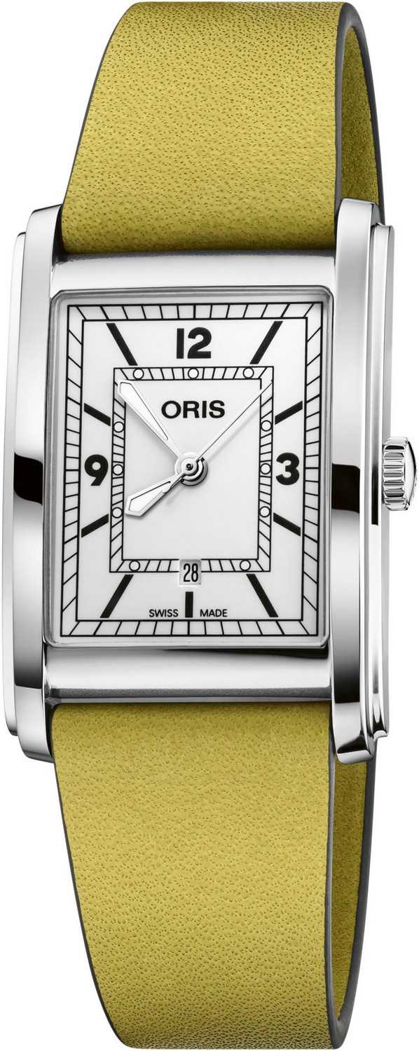 ORIS RECTANGULAR Женские швейцарские часы, автоматический механизм, сталь, 26х30 мм